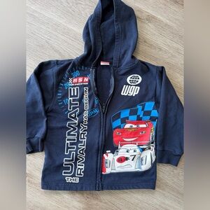 Disney Pixar Cars 2 WGP Hoodie Lightning McQueen Shu Todoroki Size 5/6